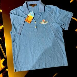Two Ladies Farmers Insurance Shirts, Size Large NWT
